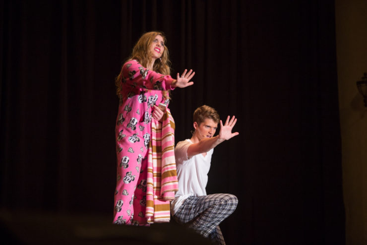 students performing in a musical