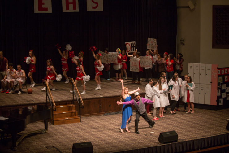students performing in a musical