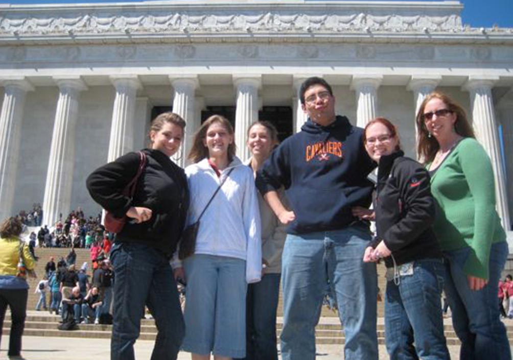 band students in Washington, D.C.