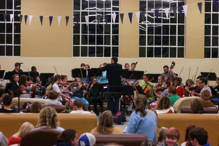 orchestra concert in the Student Center