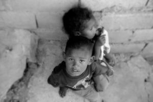 two children in poverty