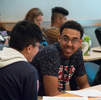 High school students in a classroom