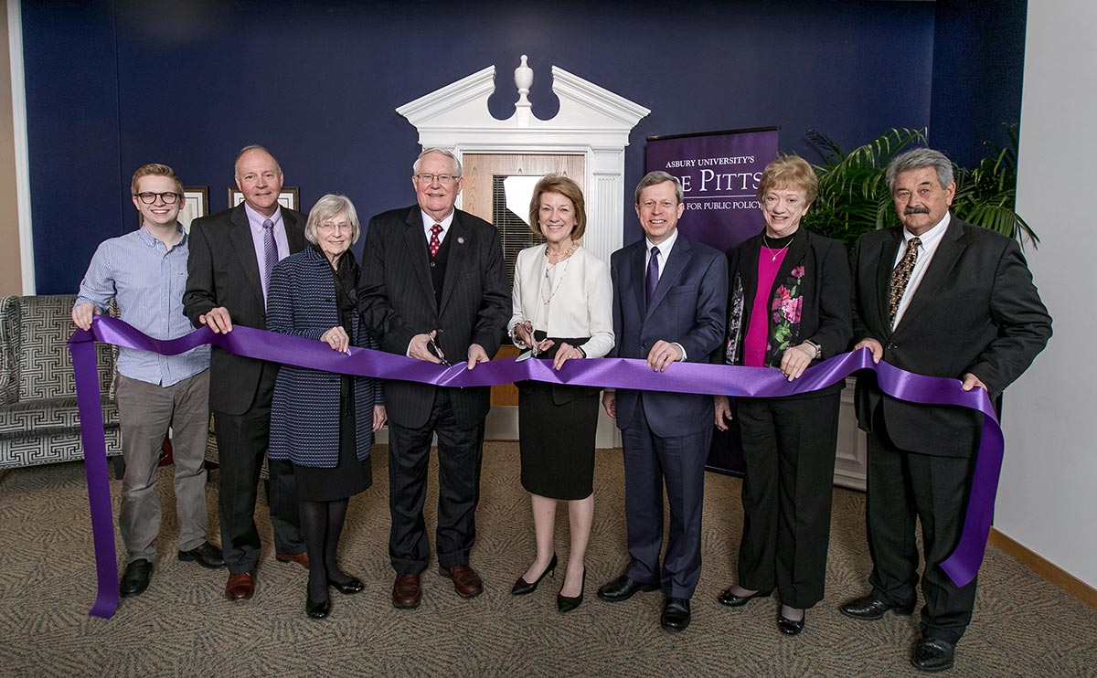 ribbon cutting for the Joe Pitts Center for Public Policy