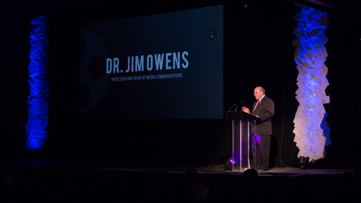Dr. Owens speaking at Highbridge Film Festival