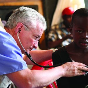 David Stevens working as a medical missionary.