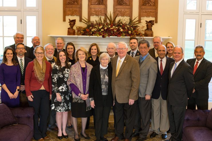 group of faculty, administrators, and ambassadors
