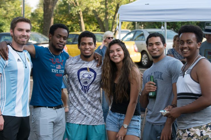 students at the Goat Roast