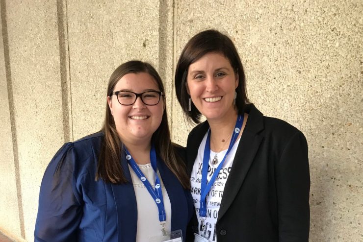 Dr. Corrie Merricks and Leah Bowshier ’19 at the International Writing Center Association Conference