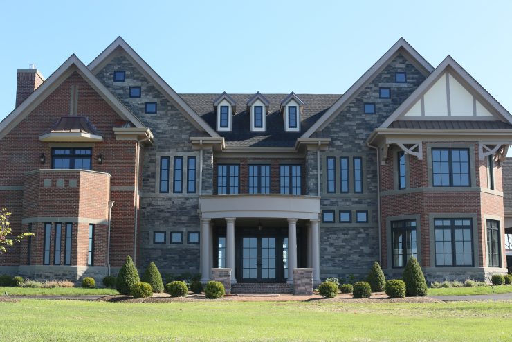 brick and stone exterior of Windsor Manor