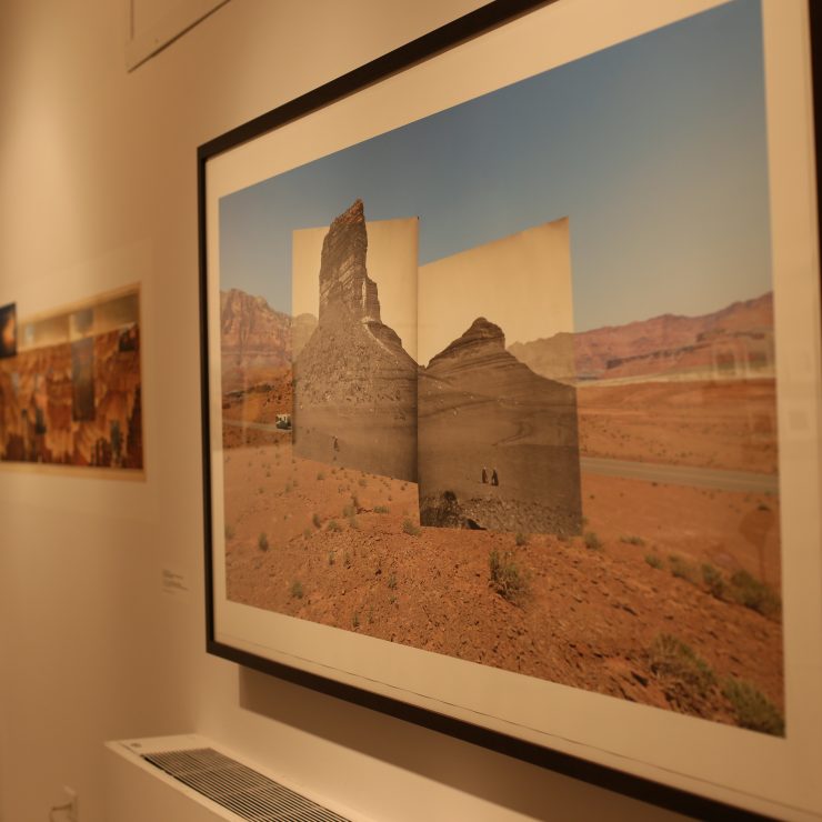 framed photograph of desert stone formations