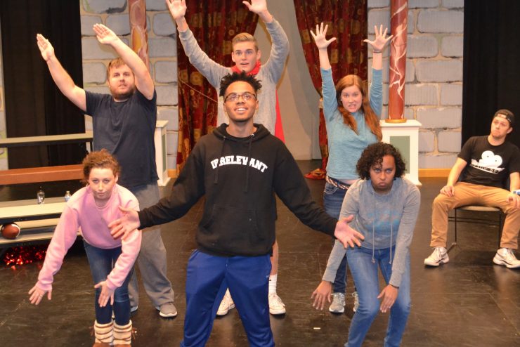 students in a musical theatre performance