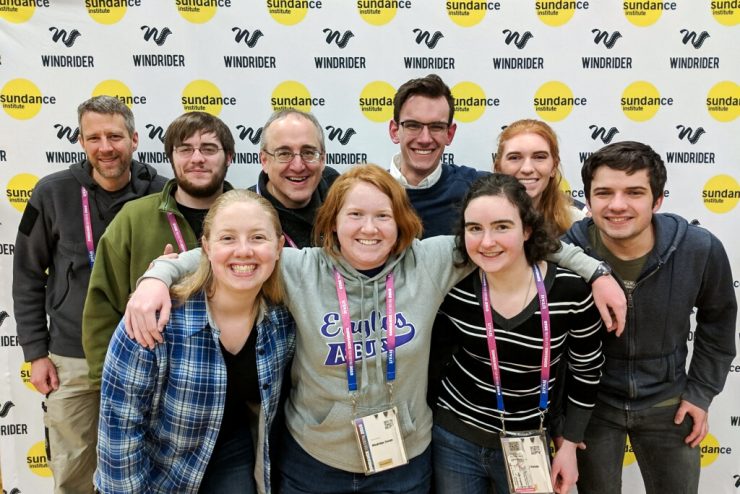 group of smiling students at Sundance Film Festival