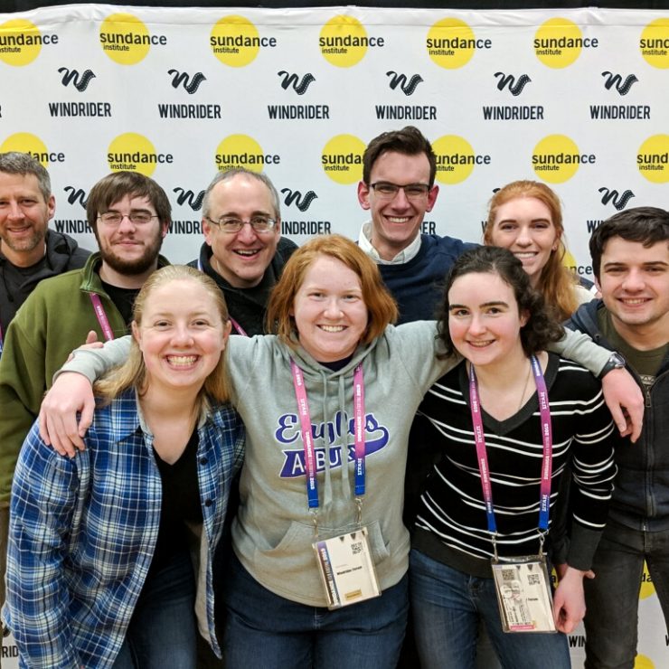 group of smiling students at Sundance Film Festival