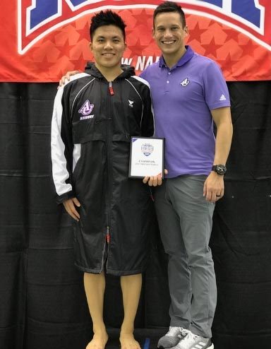 Alex Wu and head coach Alex Keyser