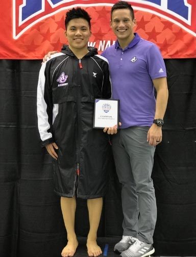 Alex Wu and head coach Alex Keyser
