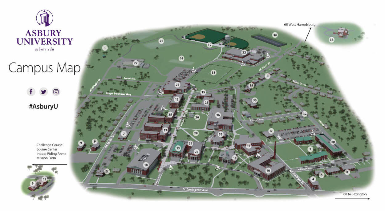Asbury University Campus Map