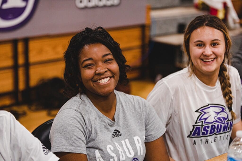 Students smiling