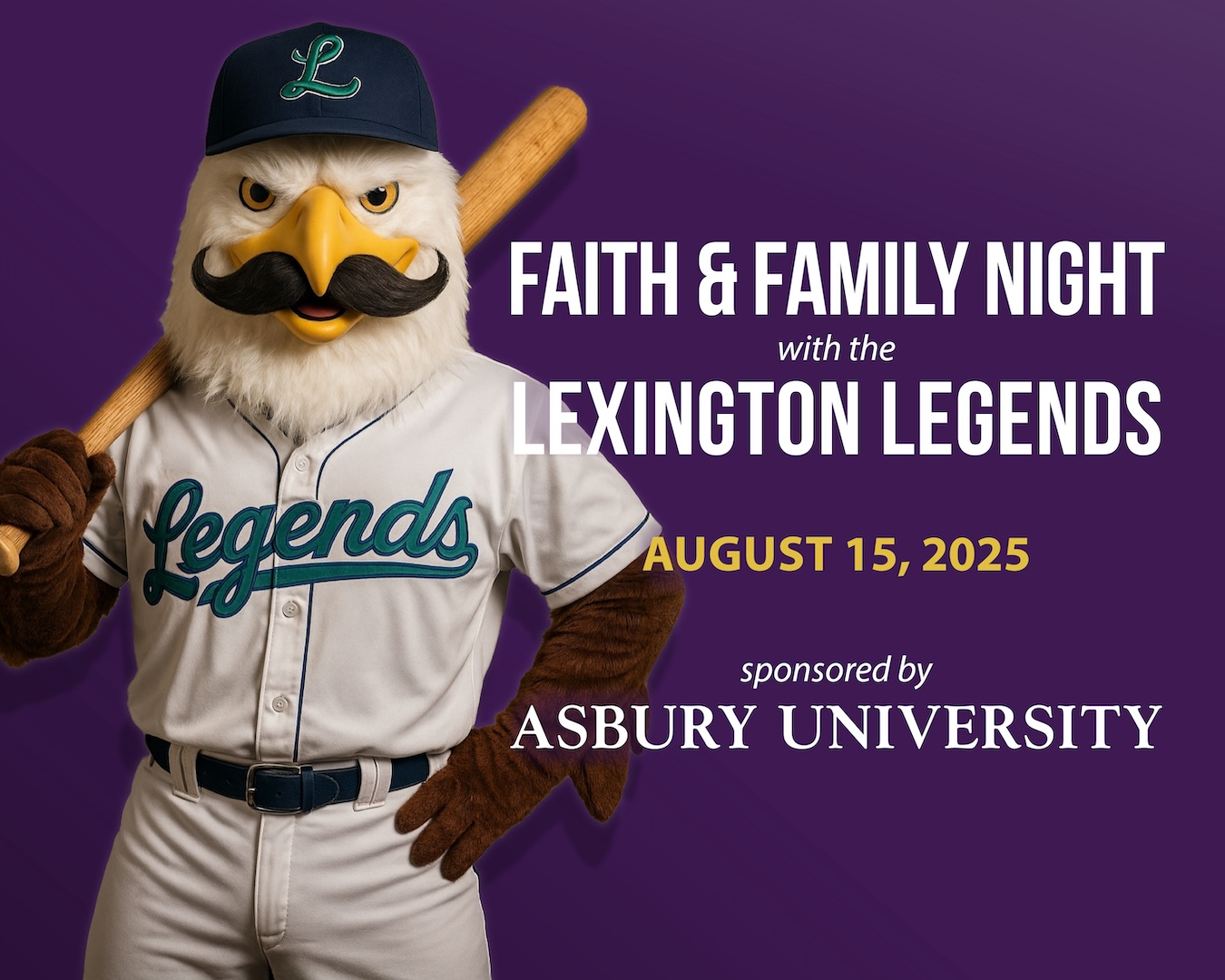 Asbury University to Sponsor Lexington Legends Faith & Family